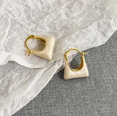 Petite Purse Hoop Earrings