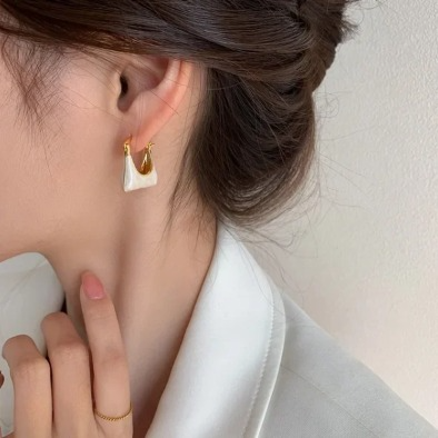 Petite Purse Hoop Earrings