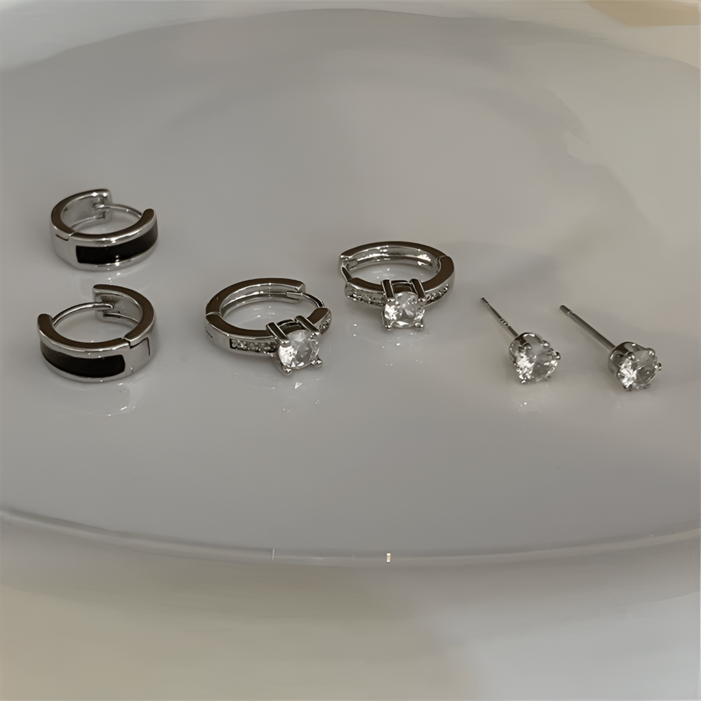 3 Pairs Hoop Earrings Combo
